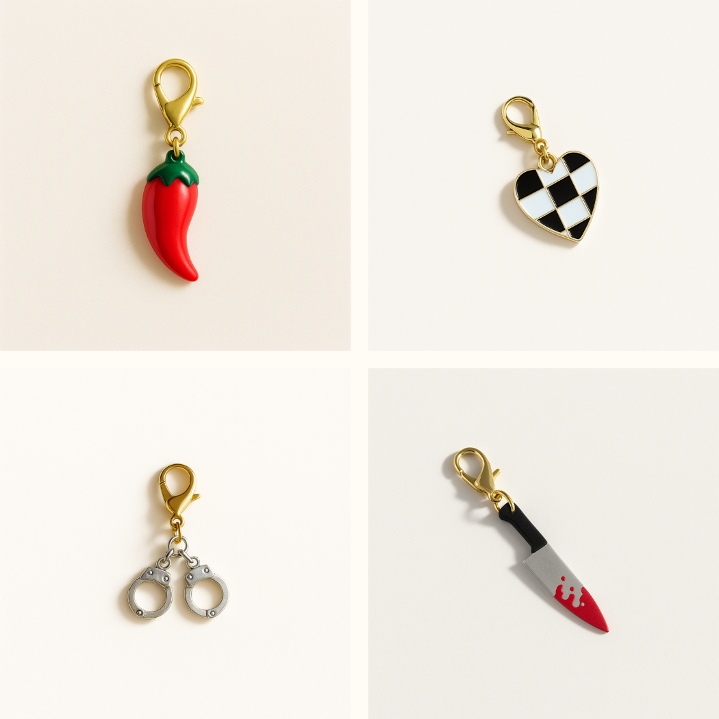 Little Smut Closet - Wholesale Bookmark - Dark Smutty Romance Kindle Charm Chain1