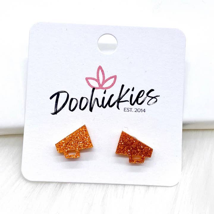 Doohickies - Wholesale Stud/Post Earrings - Acrylic Megaphone Studs -Earrings