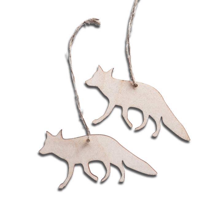 Adornos para árbol de Navidad, zorro 2 piezas para venta al por mayor de Papurino