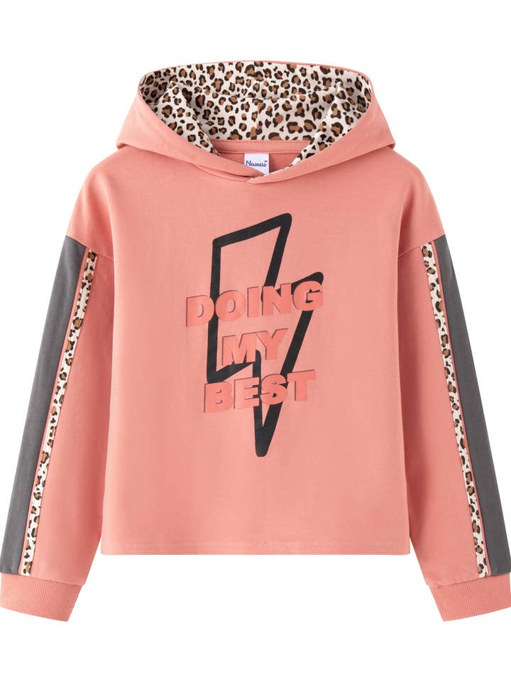 Sweat-shirt à imprimé léopard rose pour la vente par Newness Kids