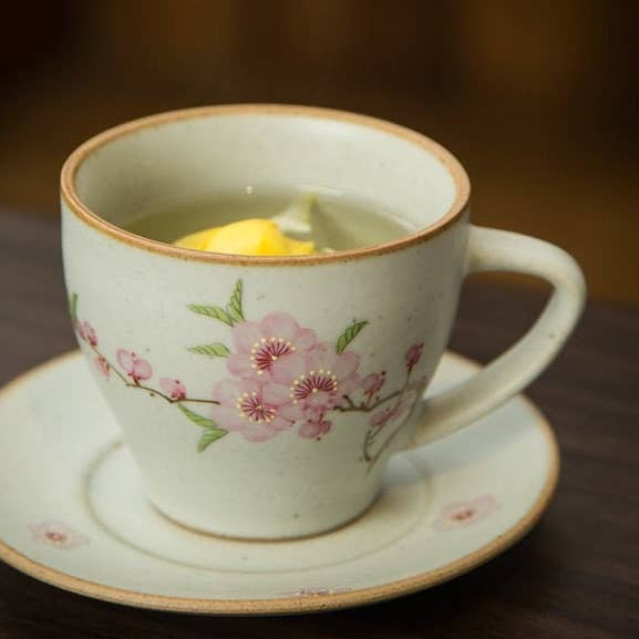 Gohobi Hand-painted Peach Blossom Mug for wholesale by Gohobi (We cover U.S. import duties)