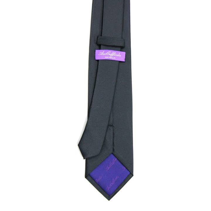 AusCufflinks - Wholesale Necktie – Men’s - Classic Black Skinny Tie1