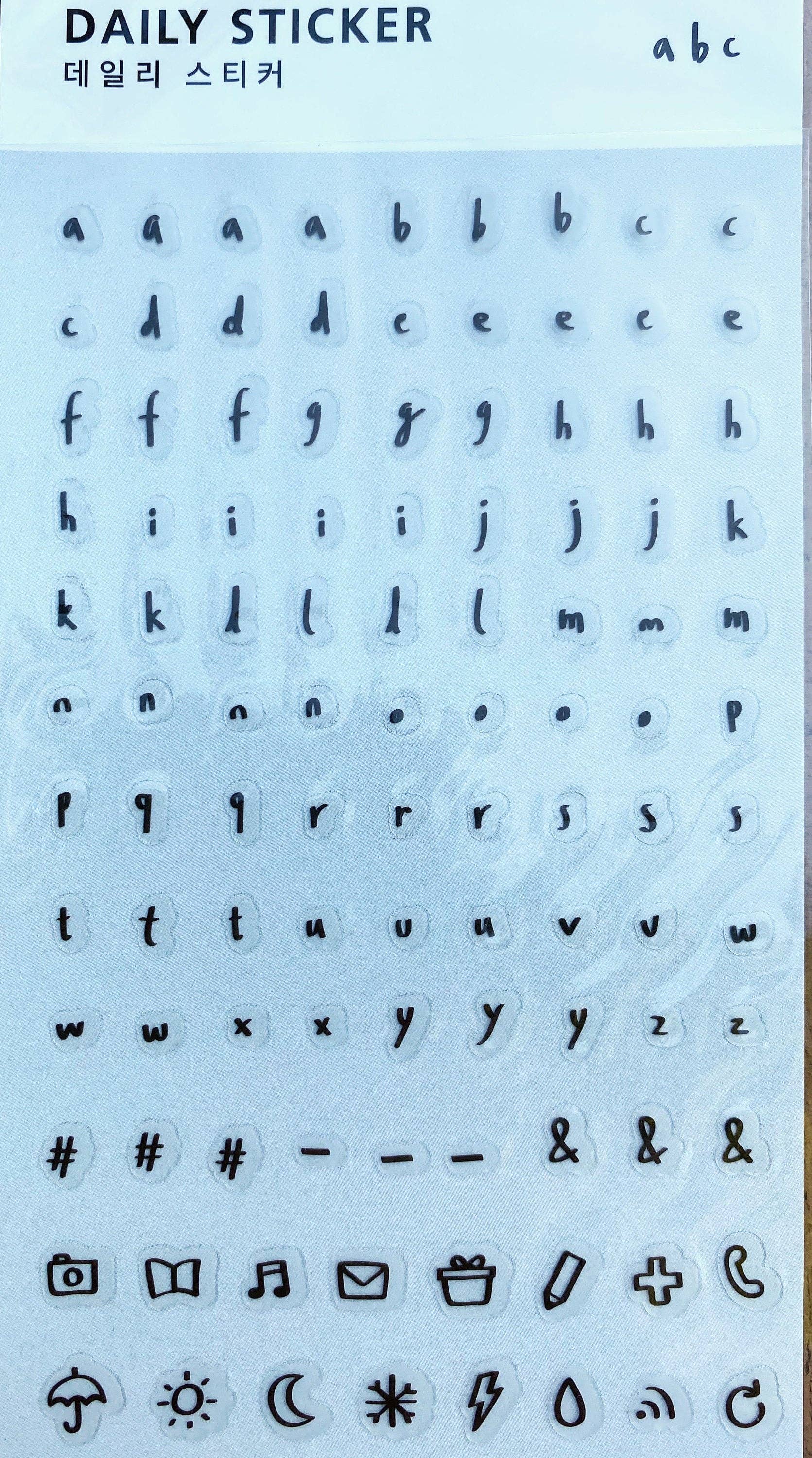 Love My Tapes Inc - Wholesale Sticker - 17 Alphabet Dailylike Bullet Journal Deco Stickers0