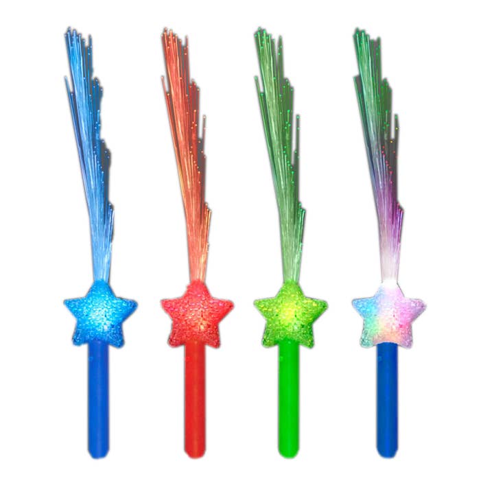 Blinkee.com, LLC - Wholesale Toy Wand - Kids - Light Up Fiber Optic Shooting Star Wand Pack of 120