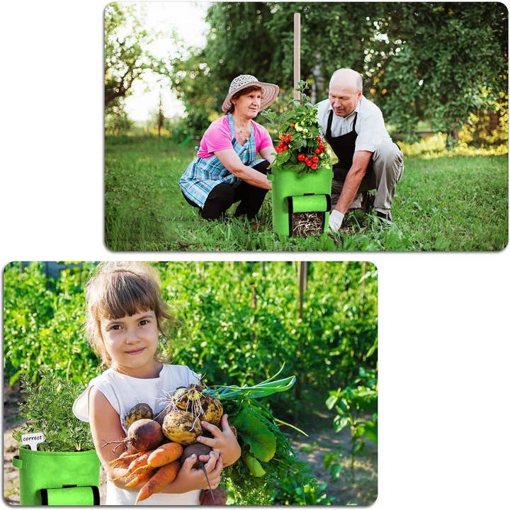 VIGOR - Vendita all'ingrosso Vasi per piante - Contenitori per la coltivazione di patate in feltro a doppio spessore come regalo2