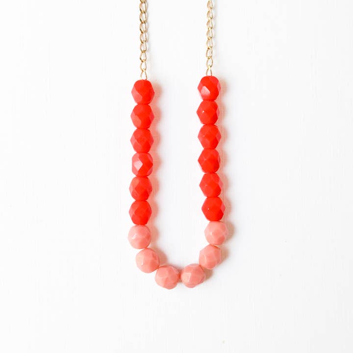 Nest Pretty Things - Wholesale Beaded/Pearl Necklace - Two-Tone Glass Bead Necklace on 24K Gold Chain- 12 colors14