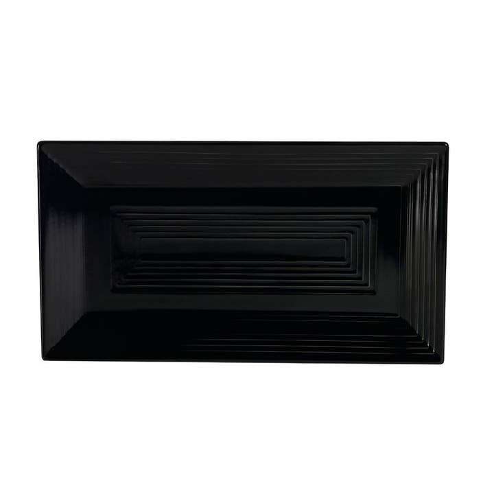 EcoQuality - Wholesale Platter - Rectangular Black Platter 11 5/8" – Elegant & Durable