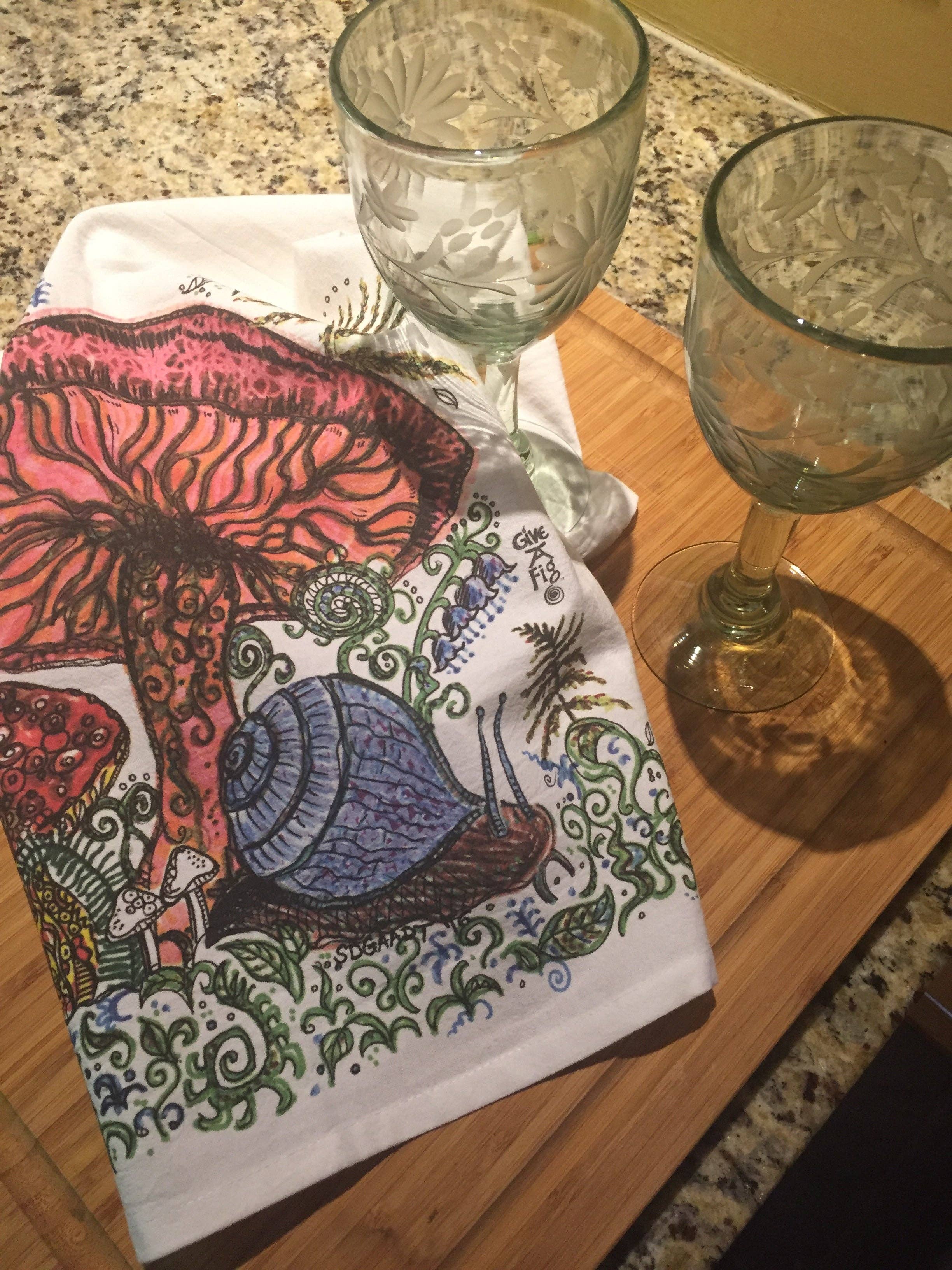 Give A Fig - Wholesale Tea Towel - Mushroom Tea Towel2