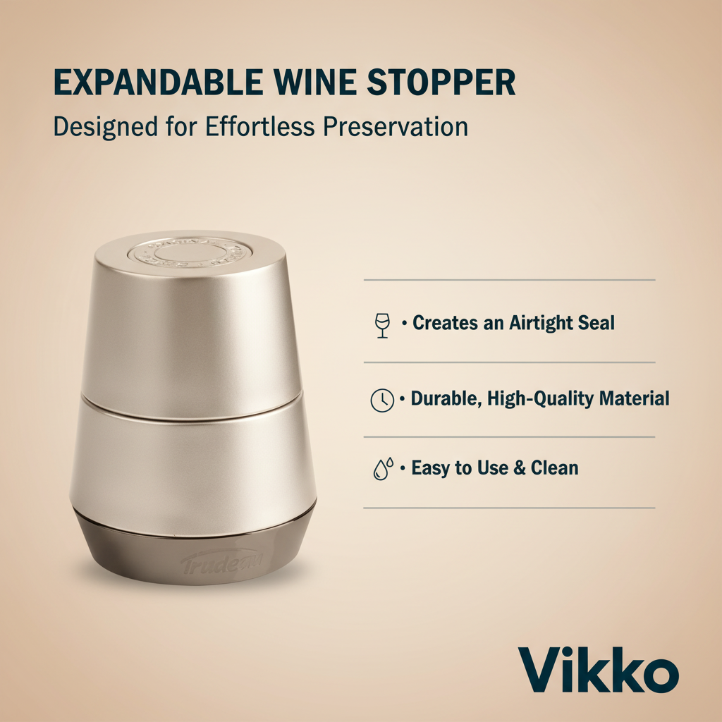 Kadra Kitchenware - Wholesale Wine Stopper - Trudeau - Expandable Wine Stopper3