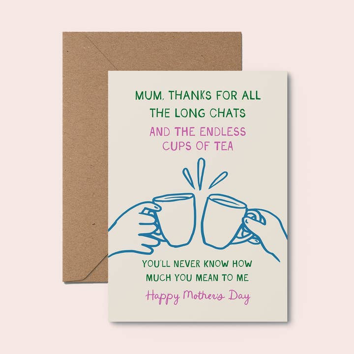 Gracias Mamá Tarjeta de Día de la Madre Sentida para venta al por mayor de Moonshine Prints