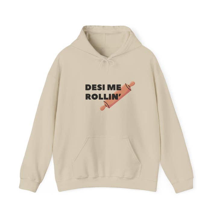 Sudadera con capucha "Desi Me Rollin'" (Pin) para venta al por mayor de Smriti Designs Gift Shop