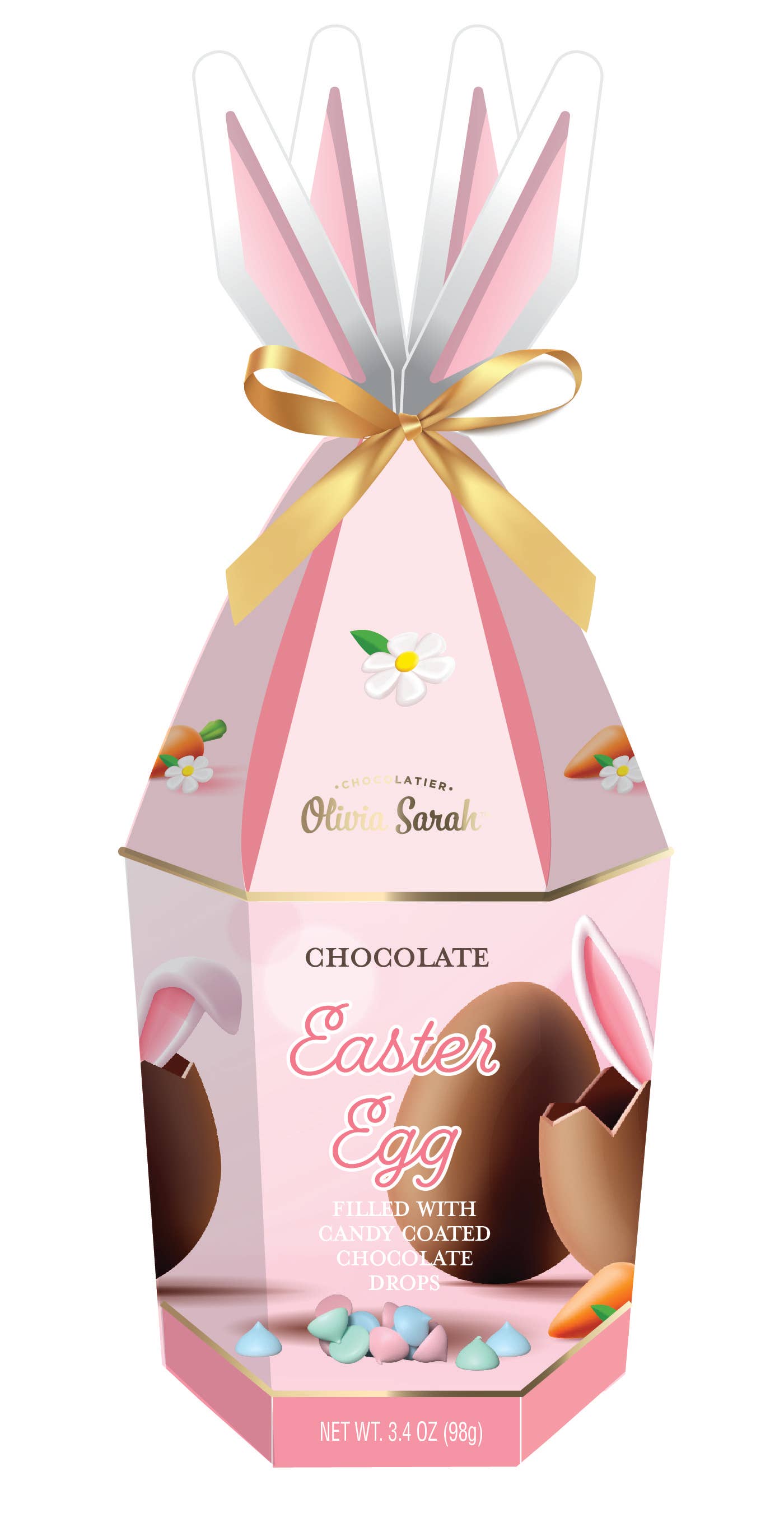 AYC Naturals - Wholesale Chocolate Covered Sweets - Easter Bunny Chocolate Filled Egg1