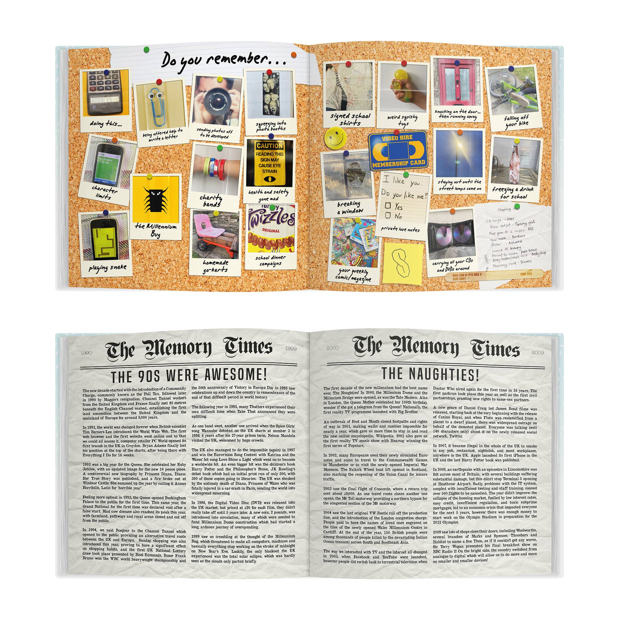 FROM YOU TO ME Gifts – wholesale Biography and memoir – Born In The 90s Memory Book | Nostalgic Keepsake Gift |11