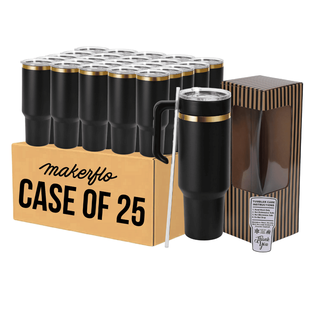 MakerFlo - Wholesale Insulated mug/tumbler - 40oz Gold-Plated Tumbler5