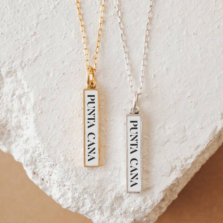 Bel Kai - Wholesale Pendant/Charm Necklace - B&W Personalized Name Framed Charm *Customizable