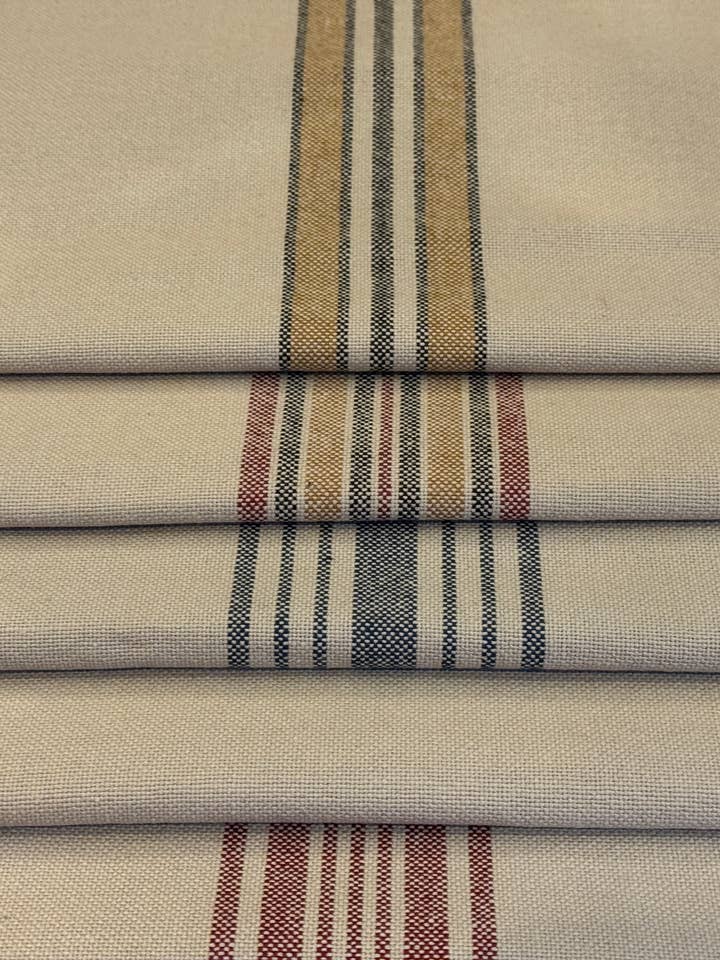 20" Striped Grain Sack Fabric SAMPLE BUNDLE for wholesale by Monahan Papers
