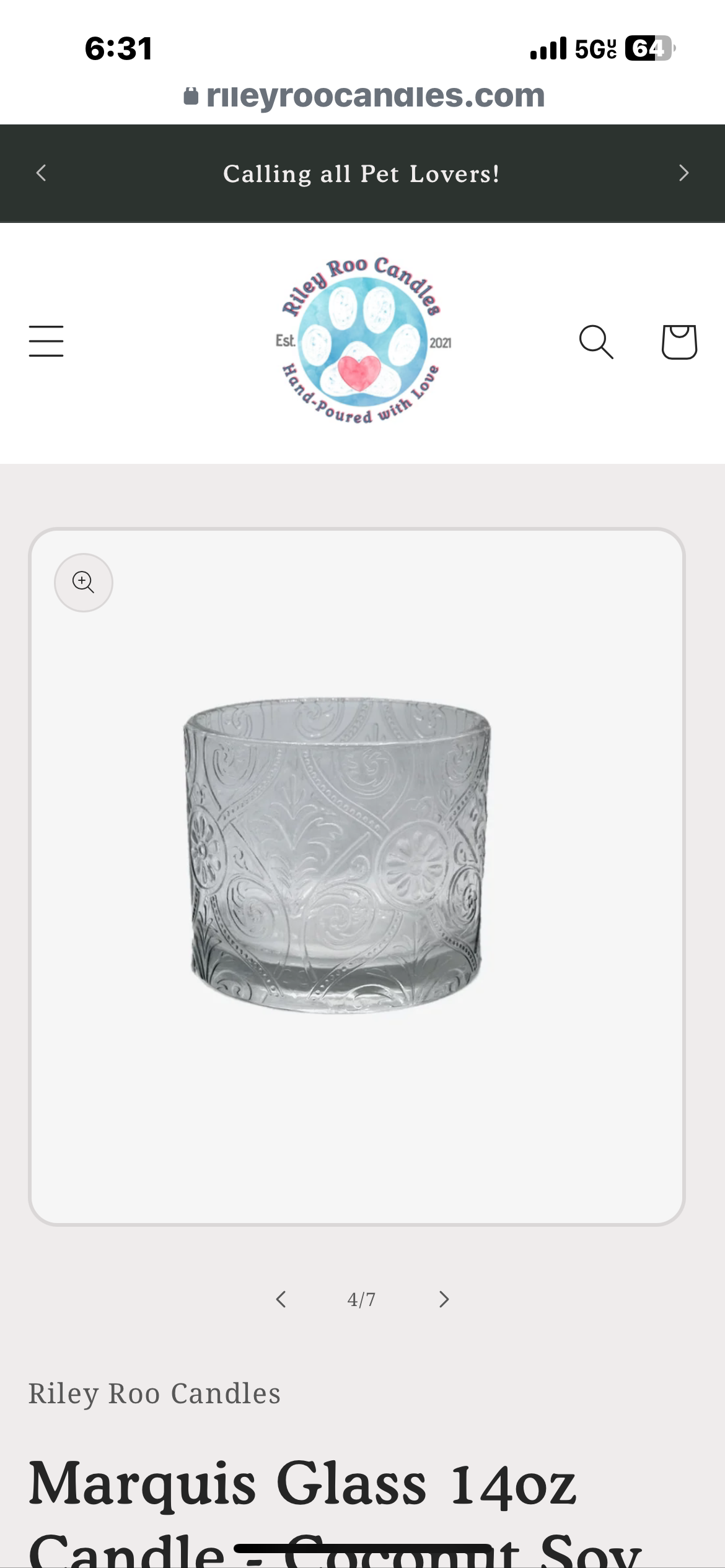 Riley Roo Candles - Wholesale Jar/Filled Candle - Marquis Glass 14oz Candle | Coconut Soy Blend6