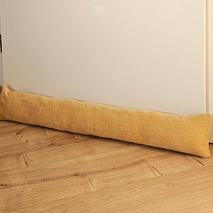 Meinposten - Vendita all'ingrosso Decorazione per porta - Paraspifferi guarnizione porta fermavento porte e finestre tessuto grigio crema beige 90 cm2