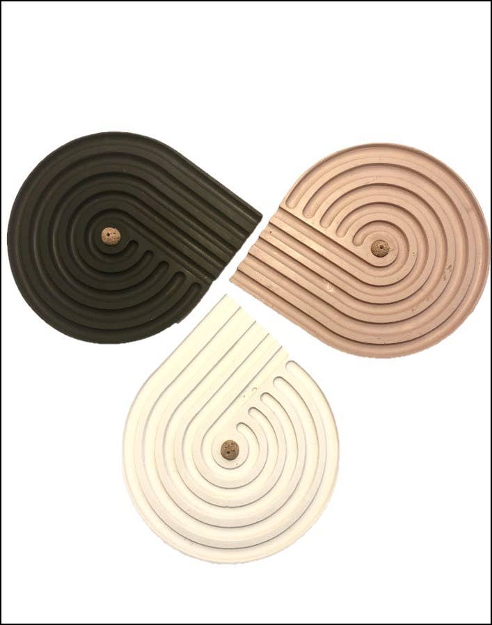 NATURAL BY HAGELSIEB - Wholesale Incense Holder - CONCRETE SPIRAL INCENSE HOLDER10