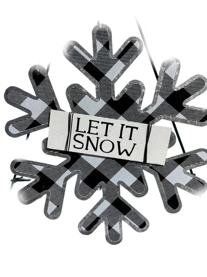 Let It Snow decoration for wholesale by Champion Greens Forest farm