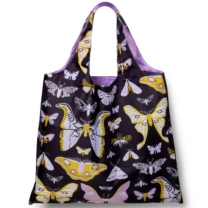 Yellow Owl Workshop - Wholesale Tote Bag - Women's - Moths Art Sack® by Banquet Workshop - Reusable Tote Bag