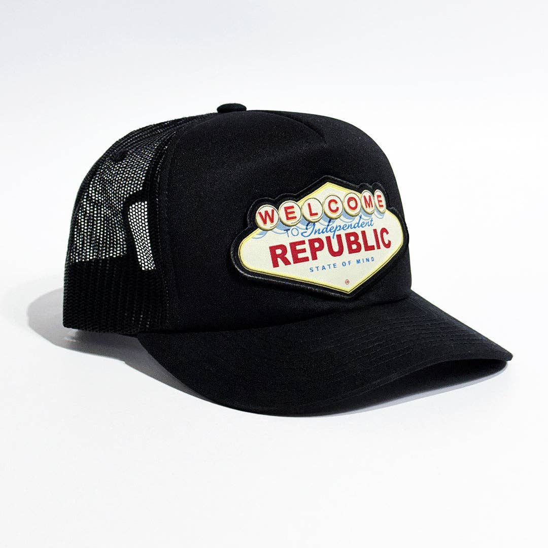 Independent Republic - Wholesale Trucker Hat - Unisex - State of Mind ©Black Trucker1