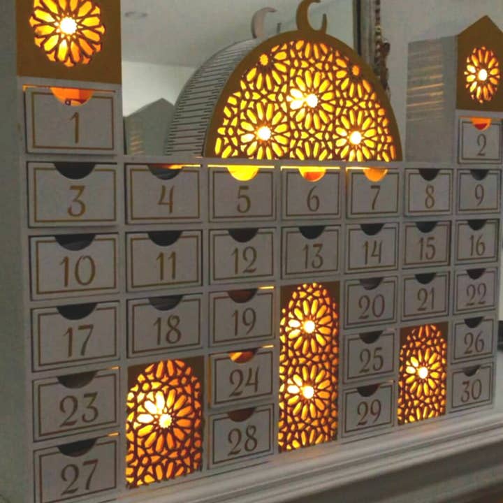 Peacock Supplies - Wholesale Advent Calendar - Ramadan Wooden Countdown Calendar - Mosque7