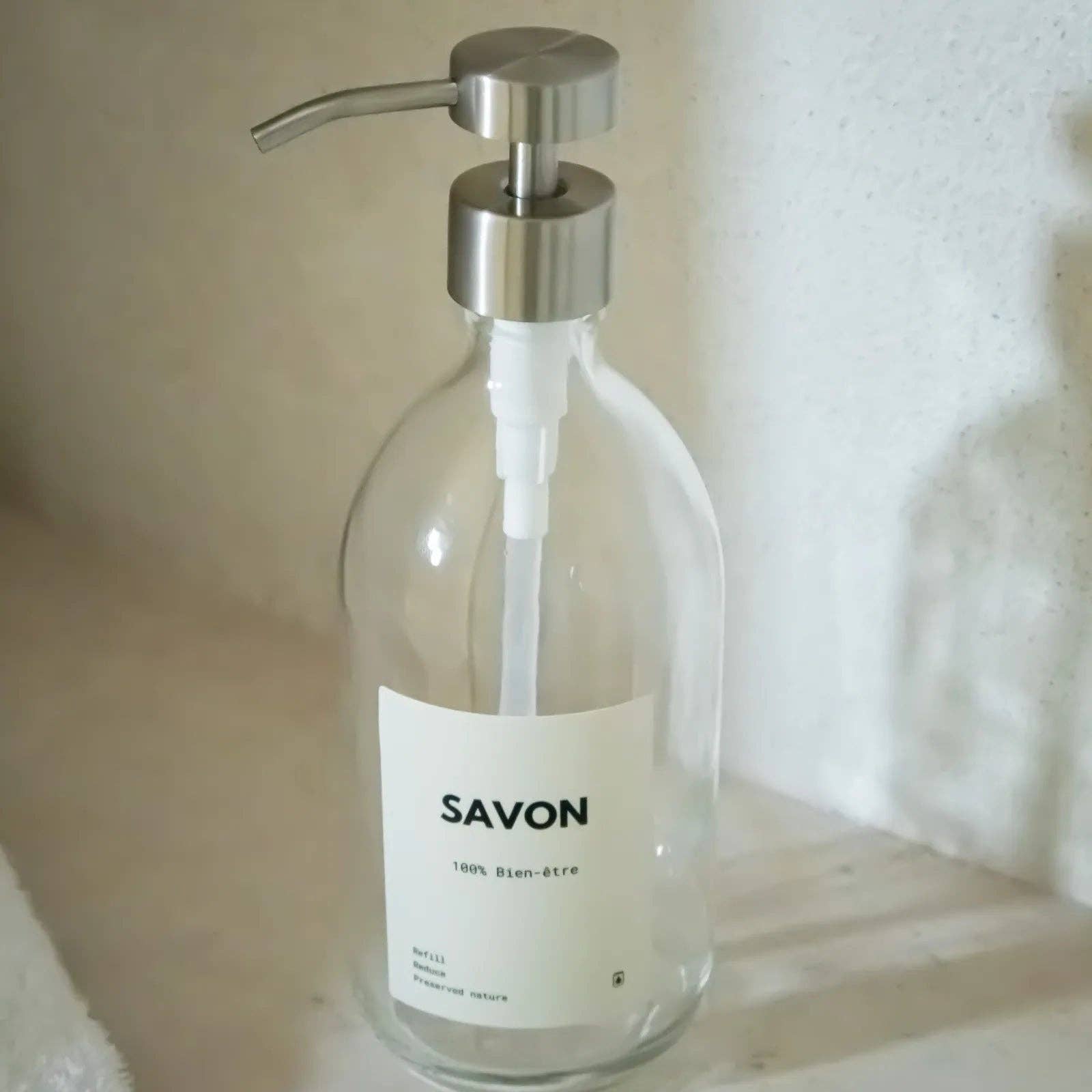 Little Pots – wholesale Soap dispenser – Clear glass soap dispenser – Stainless steel pump11