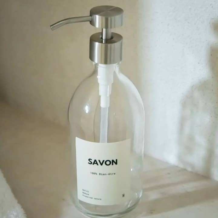 Little Pots - Wholesale Soap Dispenser - Clear glass soap dispenser – Stainless steel pump8