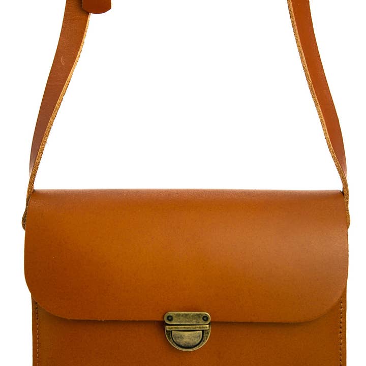 Tan Leather Satchel - Leilani for wholesale on Faire1