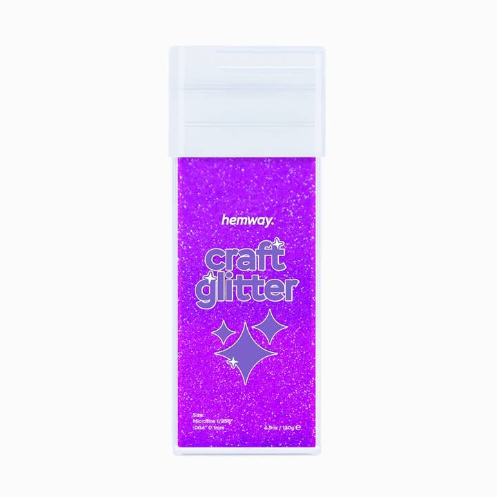 Craft Glitter Shaker Fluorescent Purple 110g for wholesale by Hemway