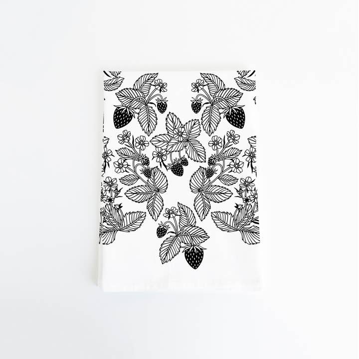 Bird Mafia - Wholesale Tea Towel - Strawberry Patch Flour Sack Towel