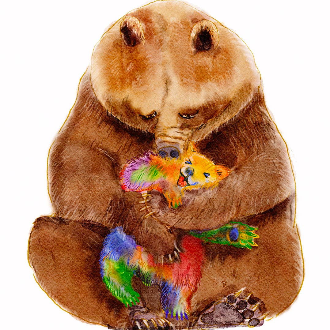 Liyana Studio - Wholesale Everyday Greeting Card - LGBTQ Bear Hug - Funny Pride Blank Card3