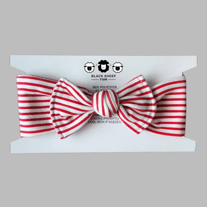 Bow Headband - Cozy Stripe for wholesale by The Black Sheep Fam