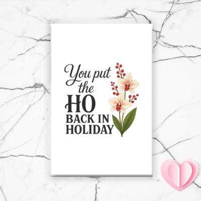 VenusArtsShop - Wholesale Birthday Card - Cheeky Christmas Magnet for Adults - Rude Holiday Kitchen0
