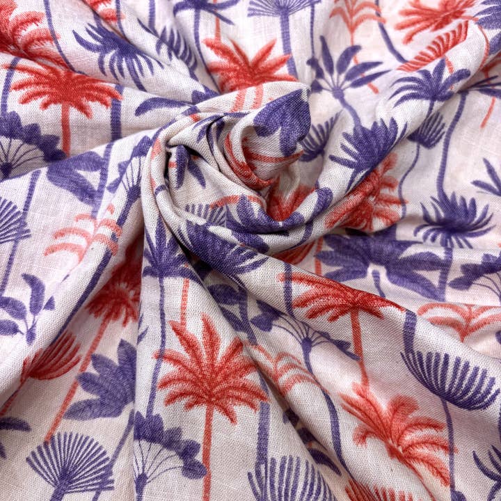 Palm Beach Tree-trycktyg - 100% bomull, lättvikt för wholesale av Fabriculture INC