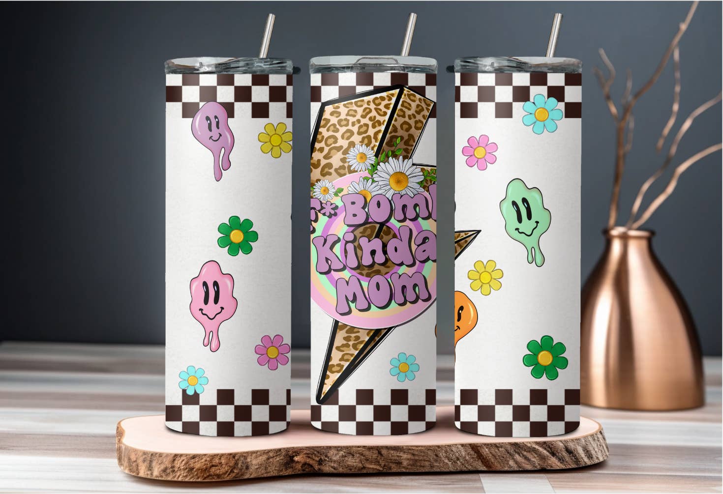 Wicked Flower Creations - Wholesale Insulated Mug/Tumbler - F* Bomb Kinda Mom Tumbler