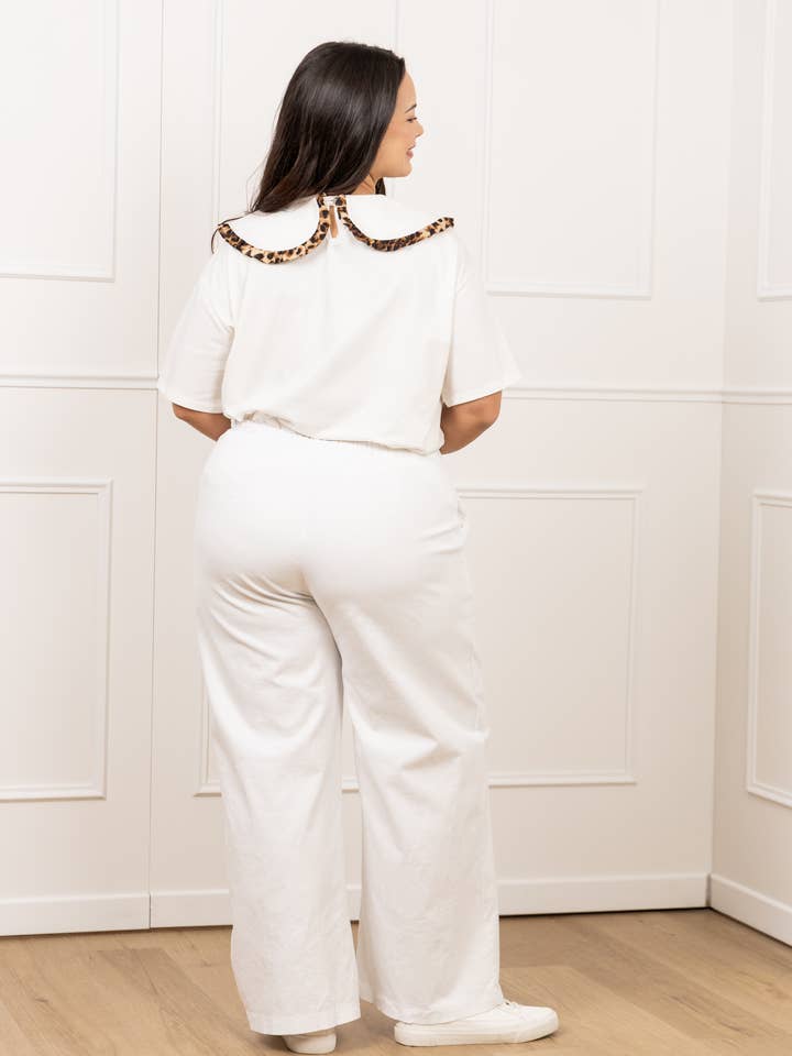 Pépouz' Paris - Wholesale Pants - Women's - PLUS SIZE Pants 97% cotton with buttons PPN2509GT