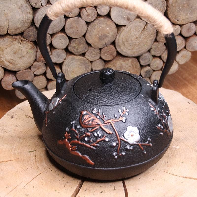 Tea soul - Wholesale Tea Pot - Black cast iron teapot decorated 1300 ml1