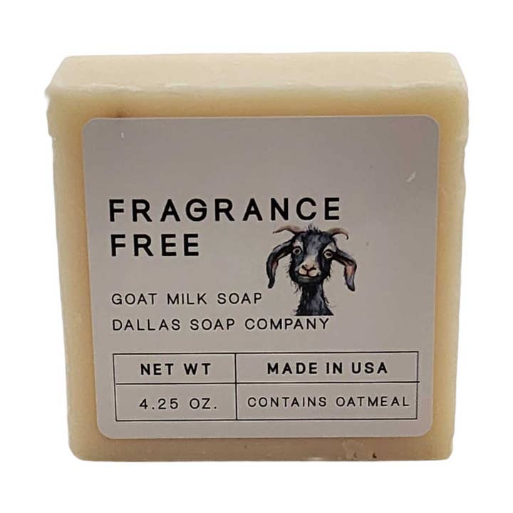Goat Milk Soap - Fragrance Free with oatmeal for wholesale by Dallas Soap Company