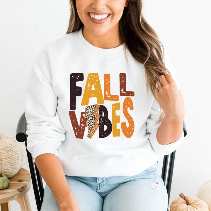 Fall Vibes Sweatshirt for wholesale by Light & Shine