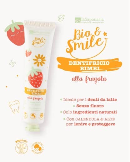 La Saponaria - Wholesale Toothpaste - Children's Soothing Toothpaste Strawberry (75 ml)3