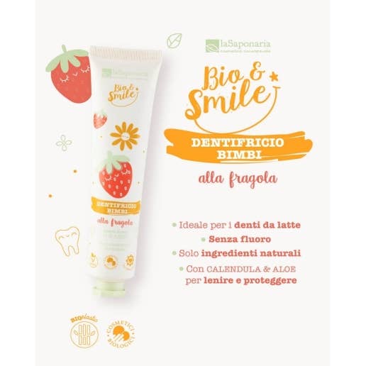 La Saponaria - Wholesale Toothpaste - Children's Soothing Toothpaste Strawberry (75 ml)3