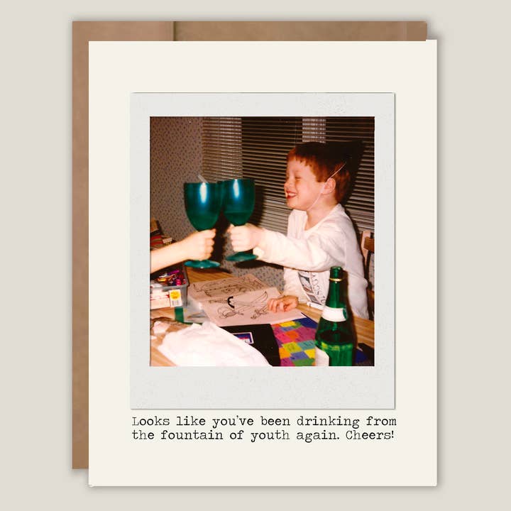 Fountain of Youth Funny Birthday Card for wholesale by Heavenly Debbie