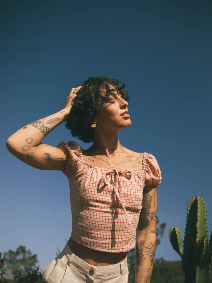 Astro Top Plaid for wholesale by SIZ