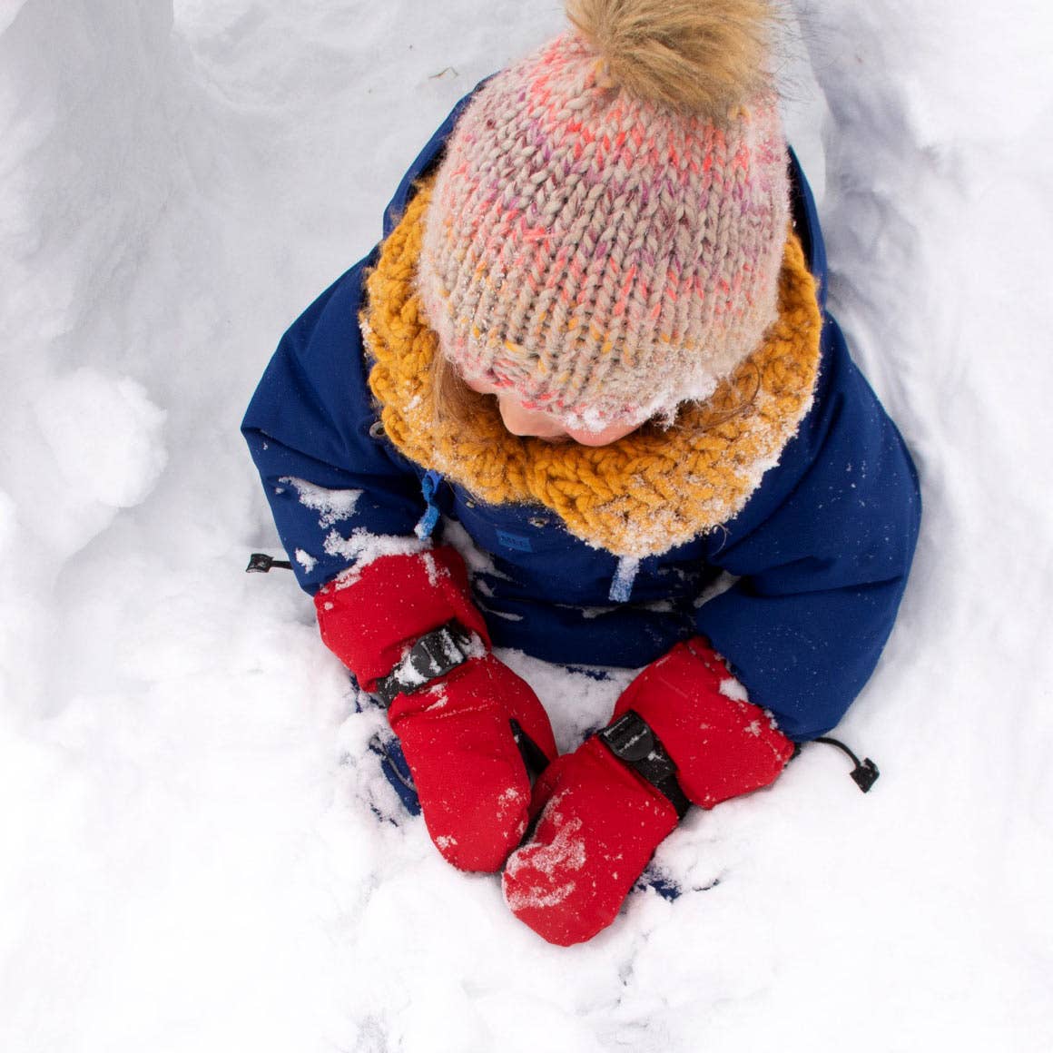 Jan & Jul - Wholesale Mittens - Kids - Red | Toasty-Dry Waterproof Snow Mitten8
