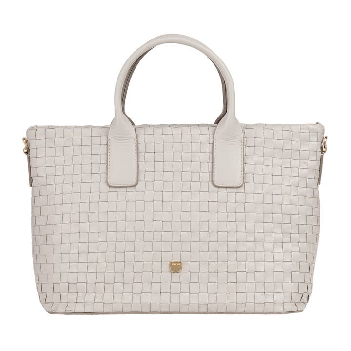 Borsa a Mano in Pelle Intrecciata da Donna Dudu Taglia Media Grigia per la vendita all'ingrosso da parte di dudu