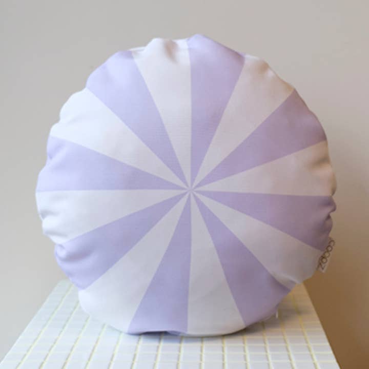 Circus Lilac Round Pillow for wholesale by coopz
