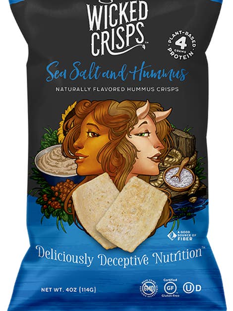 Sea Salt Hummus for wholesale by Wicked Crisps