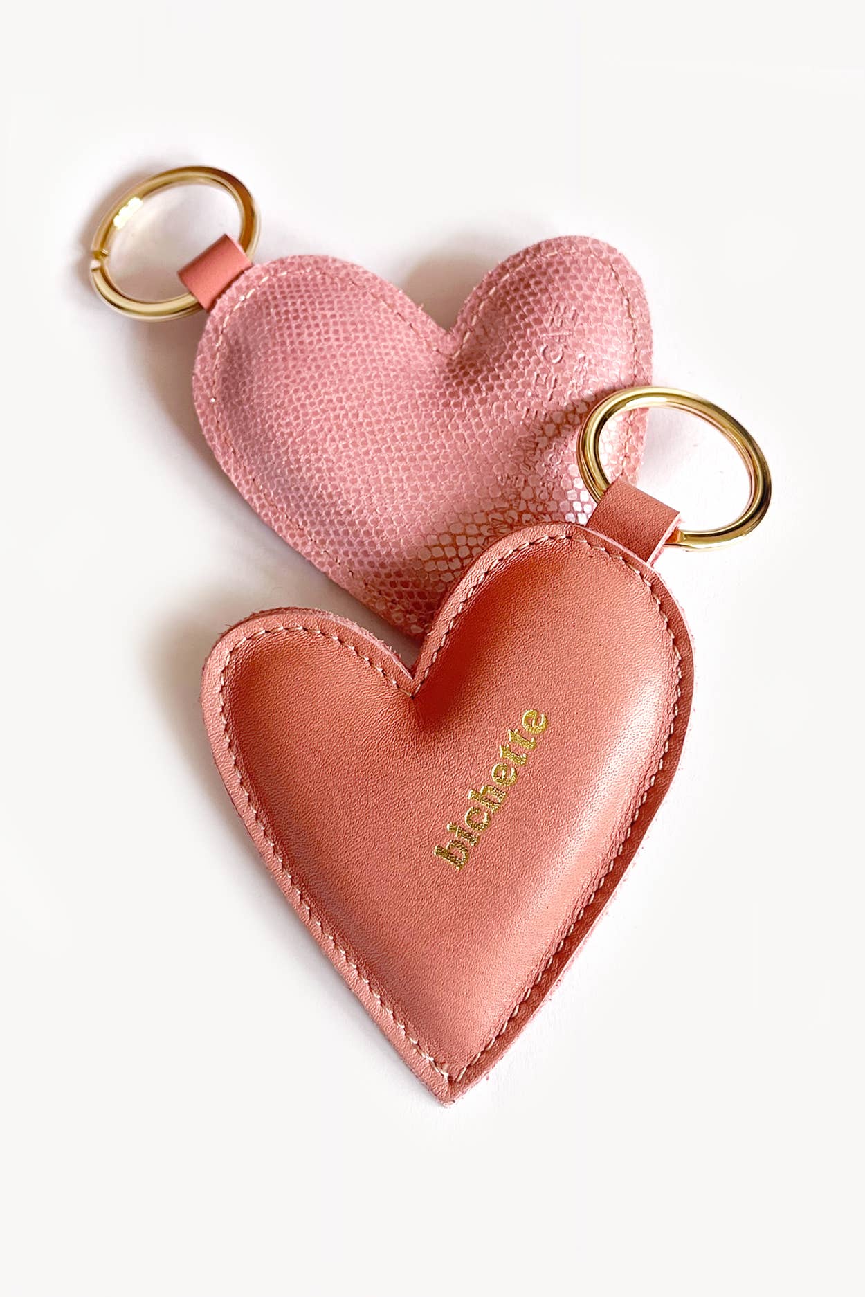 BARNABÉ AIME LE CAFÉ - Wholesale Keychain - Women's - 100% leather keychain - big heart2